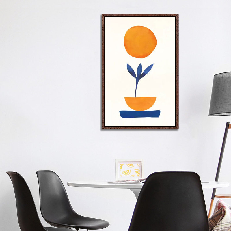 The Little One - Print on Canvas, 101.6cm H x 66.04cm W x 3.81cm D, Classic Brown Wood Floater Framed