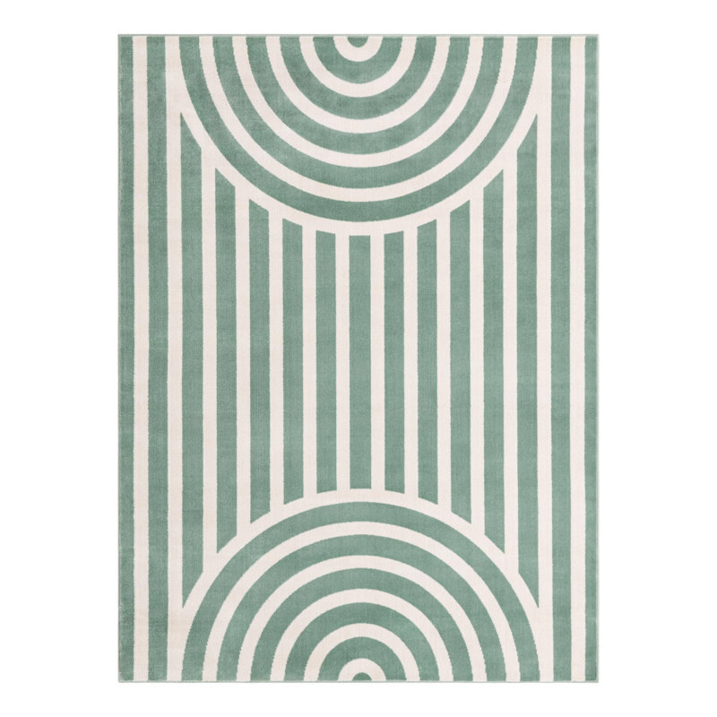 Unique Loom Lines Whimsy Kids Rug, Rectangle 5'1" x 7'1"