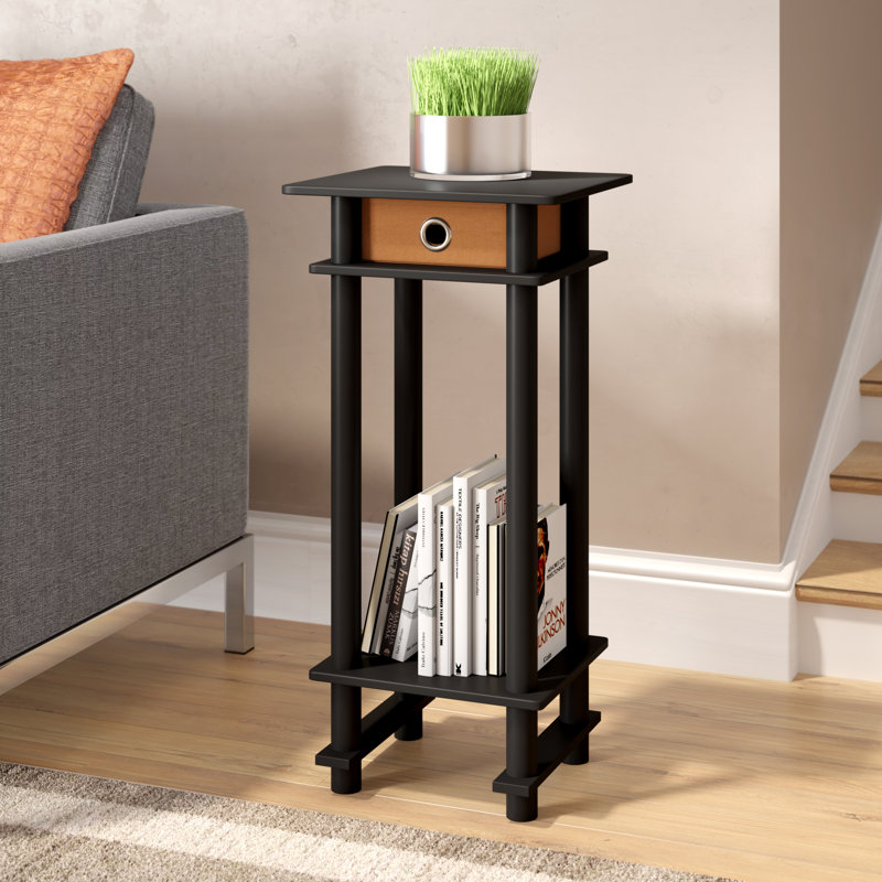 Table de bout avec rangement Asid, Espresso / Brun