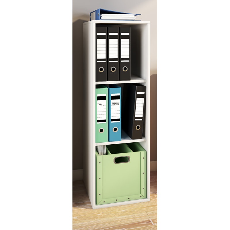 Allaynah 110cm H x 35.3cm W Standard Bookcase, White