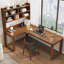 Bureau en bois massif en forme de L brun noisette-1916120458-1916120454