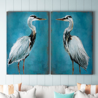 " Great Blue Heron I " 2 - Pieces