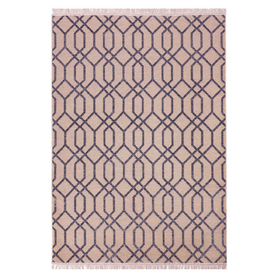 Redwan Rectangle Geometric Chenille Indoor / Outdoor Area Rug