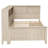 Twin Size Daybed With Shelves And 3 Drawers, Antique White, , No Box Spring Required Wood Multi Space, White Milk, Needed-1807852788