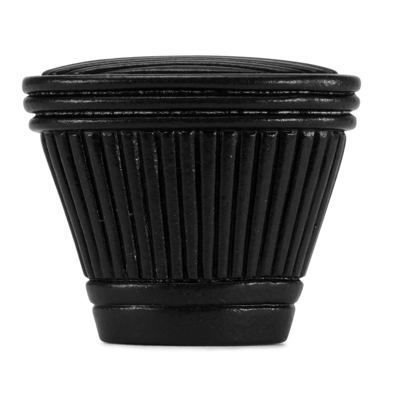 Oxford knob; Antique Brass finish, Black
