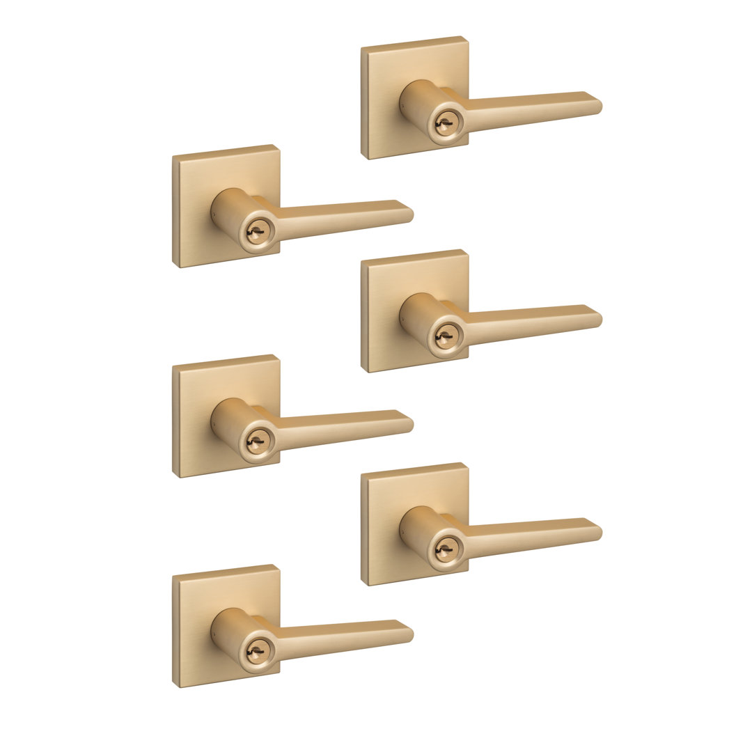 Basel Square Entry Lever (Set of 6) Sure-Loc Hardware 