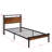 Metal Platform Twin Bed With Wooden Headboard And - Element, No Box Spring Needed, Under Storage Option, Easy Assembly Procedure, Quiet Stable, Black Brown Size Function, Required, Available,-1352311101-1352311100