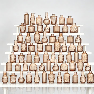 Ensemble de 64 vases en verre Bud