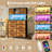 12 Drawer Fabric Dresser with Charging Station & LED Lights, Tall Storage Cabinet with Open Shelves-129020411