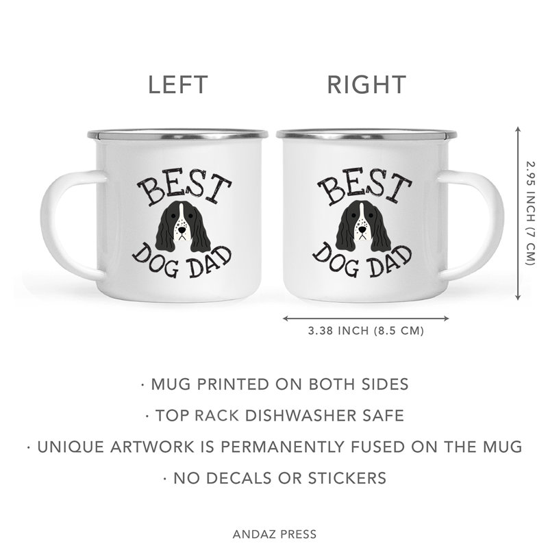 Grande tasse à café « Best Dog Dad », Épagneul Springer anglais