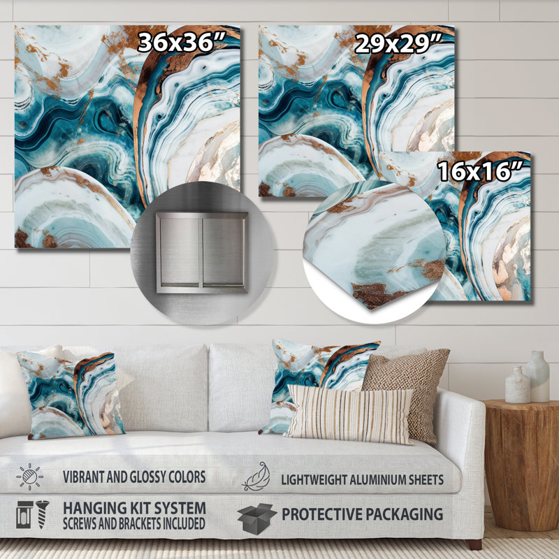 Décoration murale en métal, H 23 po x l 23 po x P 1 po