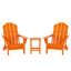 Chaise Adirondack pliante en plastique pour 2 personnes avec table Vinnie-812154971