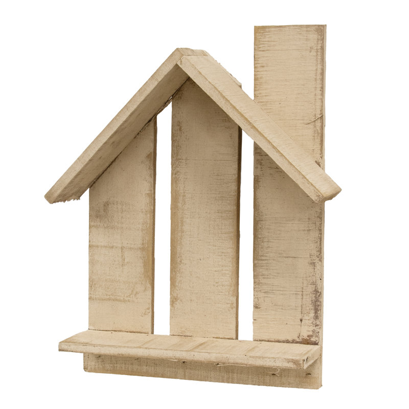 Étagère en bois rustique à lattes H 17 po