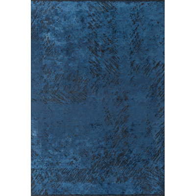 Rapture Blue/Black Abstract Luxury Area Rug