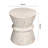 Hourglass Travertine Stone Finish Italian Design MgO Side Accent Table