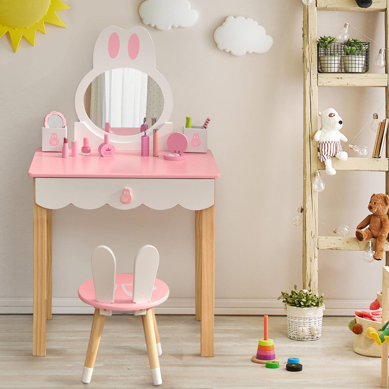 Leidi Kids Vanity Set with Mirror