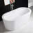 66.38" x 31.75" Freestanding Soaking Acrylic Double Ended Bathtub with Wide Rim-50499703
