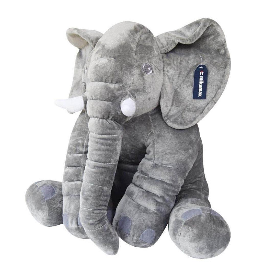 Mikamax Unisex Infant Grey Polyester Elephant Pillow In - Image 4