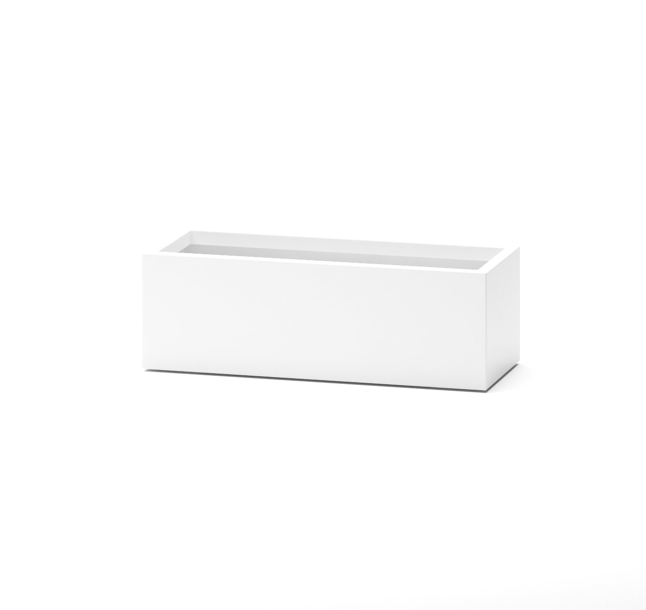Rosann Handmade Planter Box, 12" H x 36" W x 14" D, White