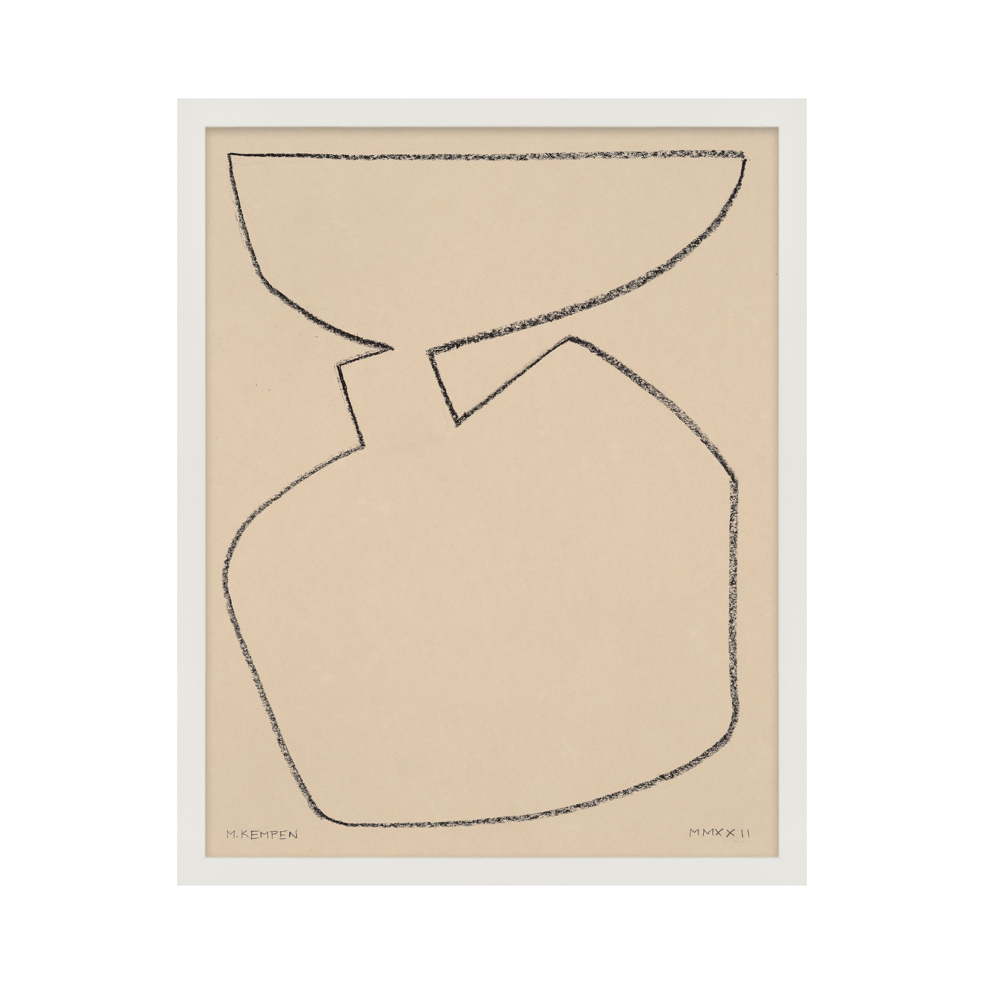 Outlines 6 by Michael Kempen, White Framed, 40" W x 50" H