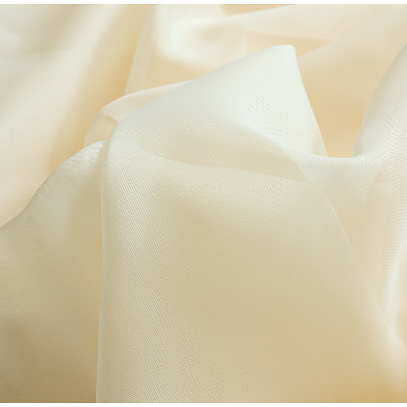 Daxin Sheer Voile Rod Pocket Curtain Panels, Beige, 54" W x 84" L