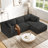 106" Boneless Deep Seat Modular Sofa With Lounge Chair & Memory Foam-718366718-718366713