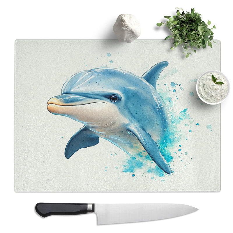 Dolphin Vol.3  Glass Chopping Board