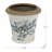 5.3X5.3X5.1" Ceramic Planter With Floral Pattern, Set Of 4