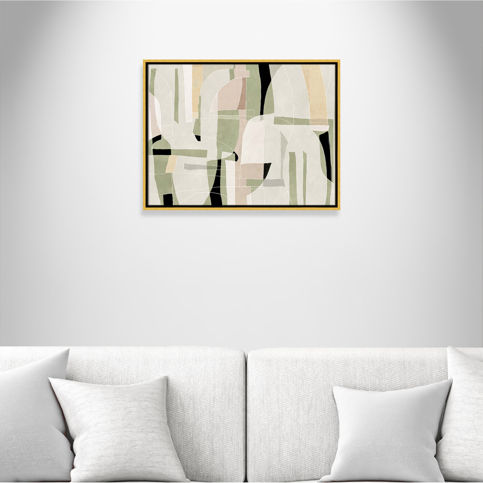 Brienne "Sunny Barcelona" Print, 25.5" W x 19.5" H, Gold