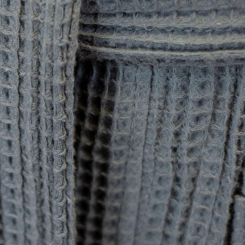 Peignoir 100% coton gaufré Diann, G / TG, Gris foncé