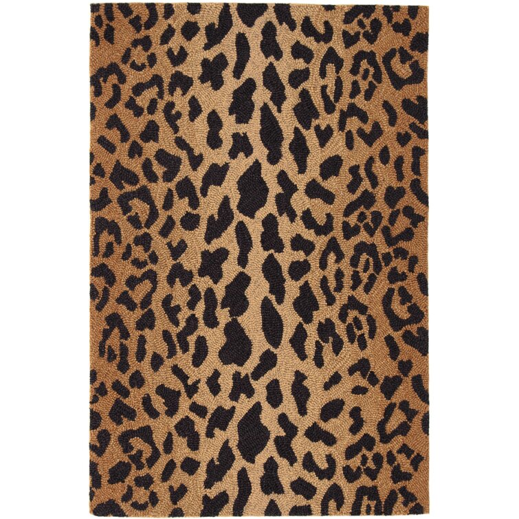 Dash and Albert Rugs Leopard Hand Hooked Wool Animal Print Area Rug in  Brown/Black & Reviews
