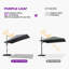 Ronae Outdoor Hailar 9' x 11' Rectangular Cantilever Aluminum Offset Grey Umbrella with 360° Rotation-1088852090