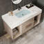 Armoire de rangement murale 39,4 "avec lavabo en céramique 39,4" avec 2 tiroirs et 2 espaces ouverts Madeley-376052653-376253986-425632331