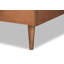 Lit plateforme en bois fini brun noyer (simple)