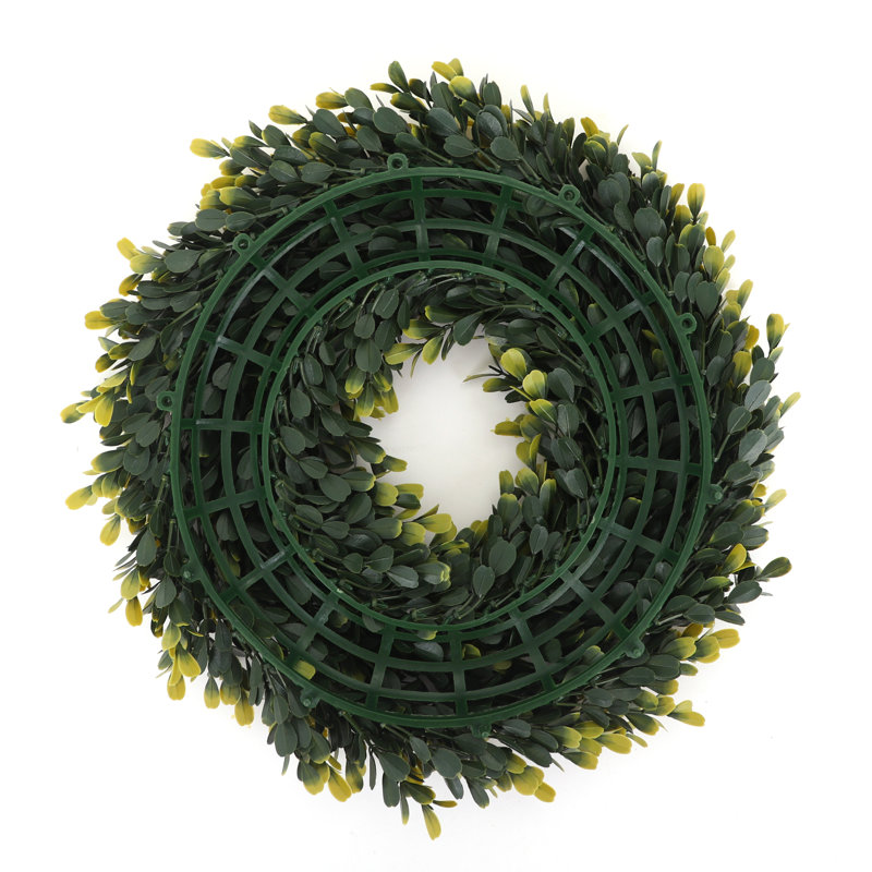 Couronne de verdure de porte d'entrée, H 3 po x l 16 po x P 16 po, 2 pcs