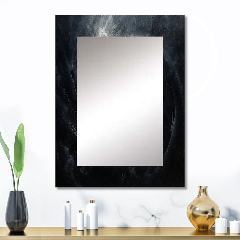Black Hole Quiet Quasar - miroir décoratif à spirales abstraites, miroir mural moderne, impression d'art en métal