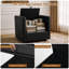 Chaise d'appoint avec rangement, fauteuil rembourré en similicuir avec coussins-1297384541