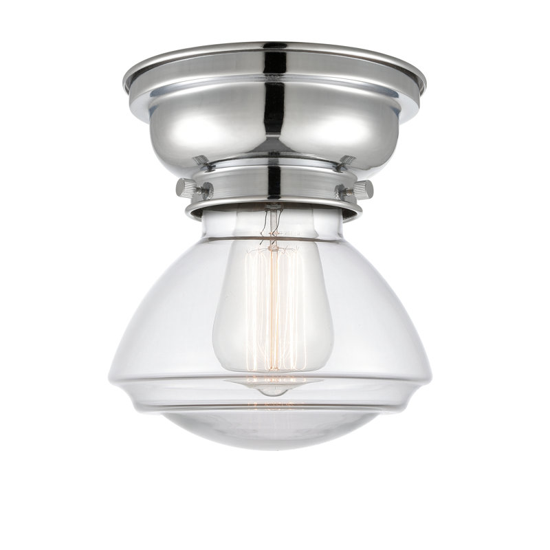 Plafonnier encastré 1 lumière 3,75 po Chesterville, Transparent, Ampoule non incluse, Chrome poli