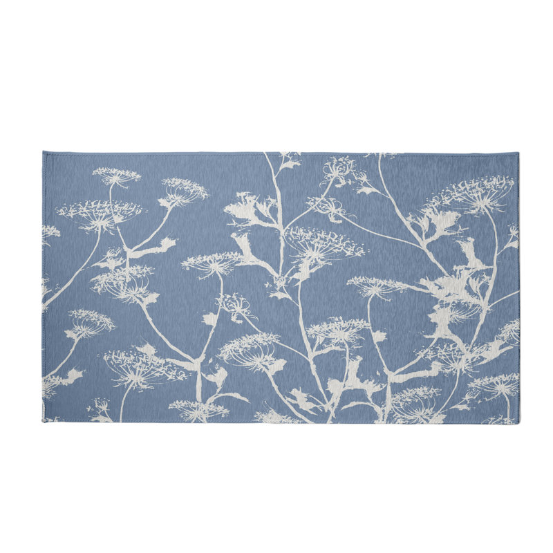 Alvordton Chenille Floral Indoor Rug, Rectangle 5' x 7'