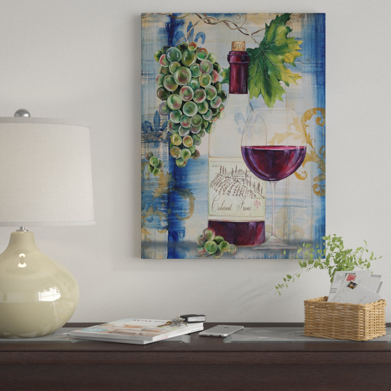«Red Wine 3» par Jean Plout - impression sur toile tendue, H 19 po x l 14 po