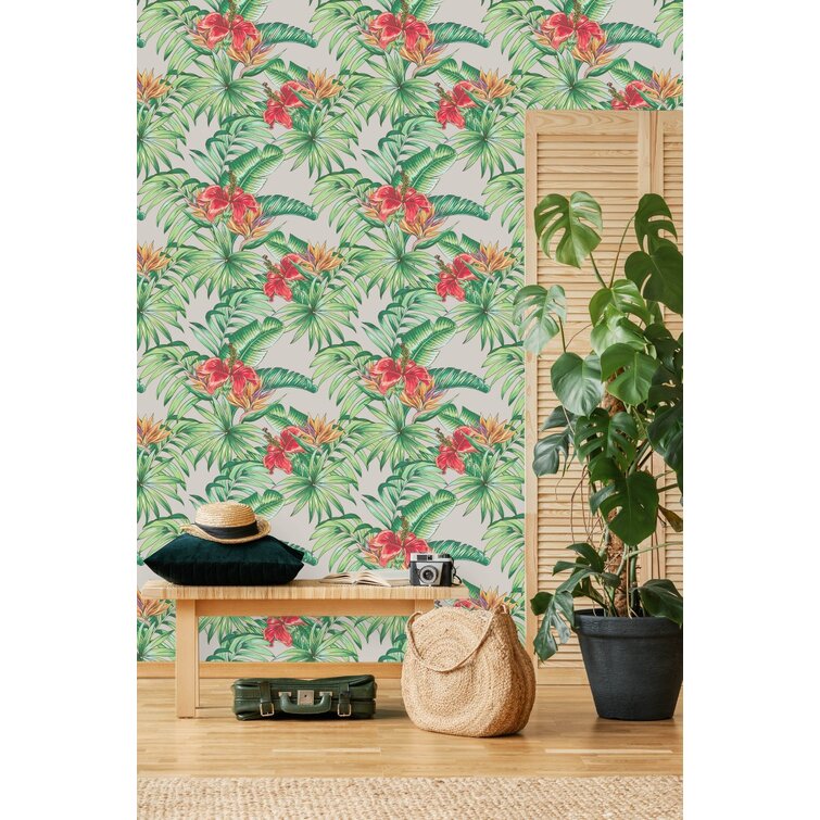 Bayou Breeze Bibeau Peel & Stick Floral Panel | Wayfair
