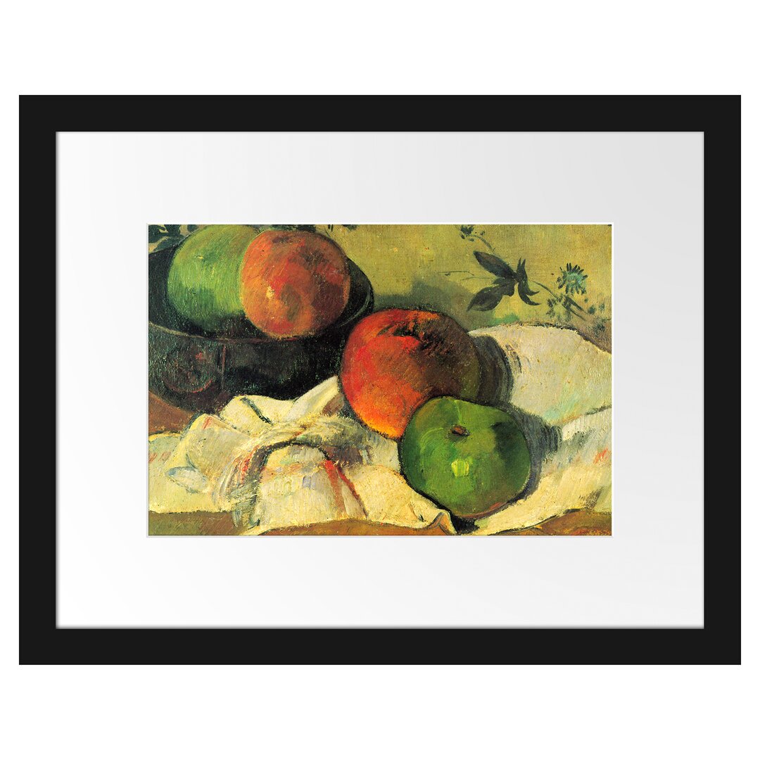 Gerahmter Kunstdruck Still Life Apples and Peel von Paul Gauguin