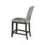 Manny 7Pc Counter Height Dining Set, Storage Table, 6 Chairs, Grey