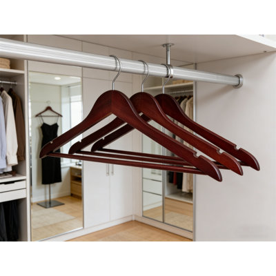 40-Pack Wooden Hangers, Sturdy And Durable, Suitable For Wardrobes, Jackets, Bridesmaid Dresses, Wedding Dresses