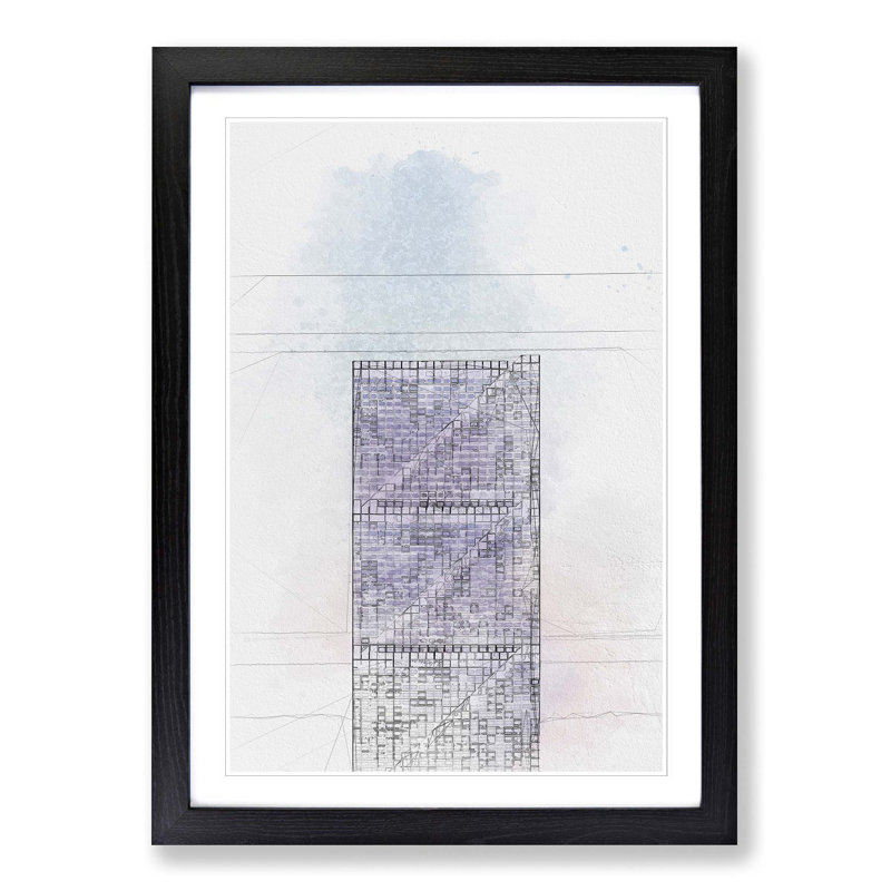 Sketching the Architecture Vol.66 - Picture Frame Drawing Print, Black Framed, 36cm H x 27cm W x 2cm D