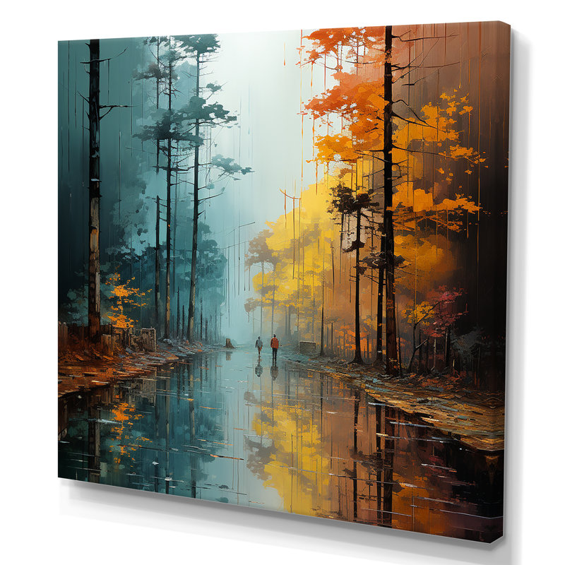 Autumn Forest Solitude sur toile, Toile tendue, H 36 po x l 36 po x P 1,5 po