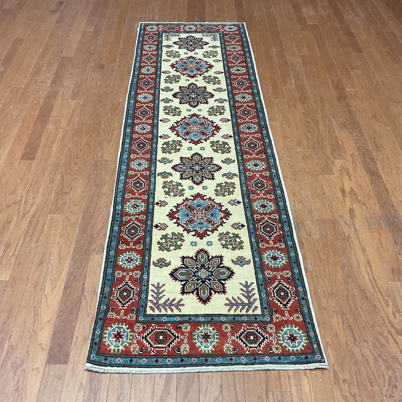  Handmade Kazak Wool Runner