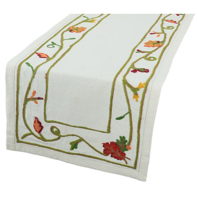 Sheron Crewel Embroidered Table Runner