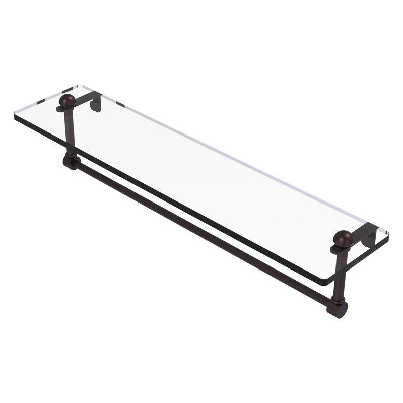 Gober Bracket Shelf with Towel Bar, 22", Antique Bronze