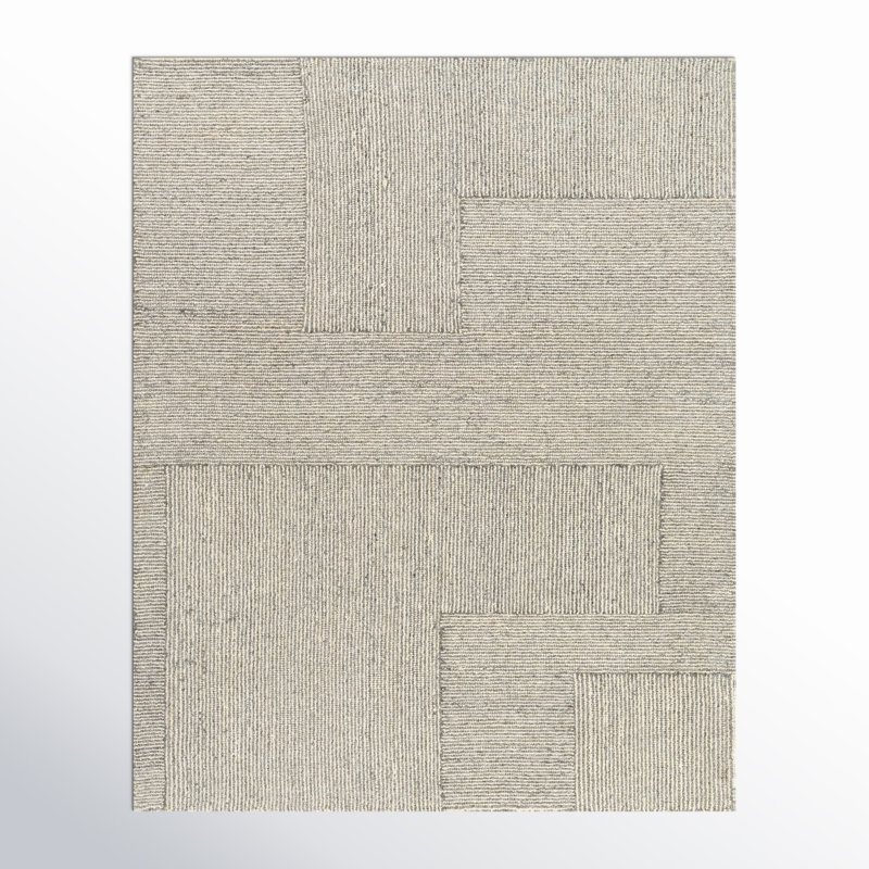 Elmina Hand Tufted Wool Abstract Indoor Rug, Rectangle 8' x 10'